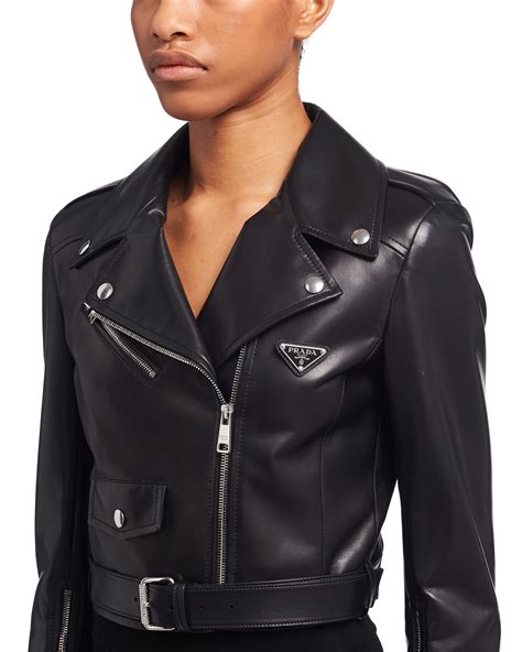 prada leather jacket.